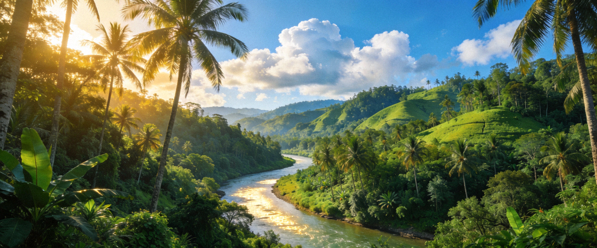 Pemandangan alam Indonesia yang indah dan asri