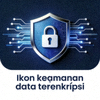 Ikon keamanan data terenkripsi
