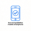 Ikon kompatibilitas mobile smartphone