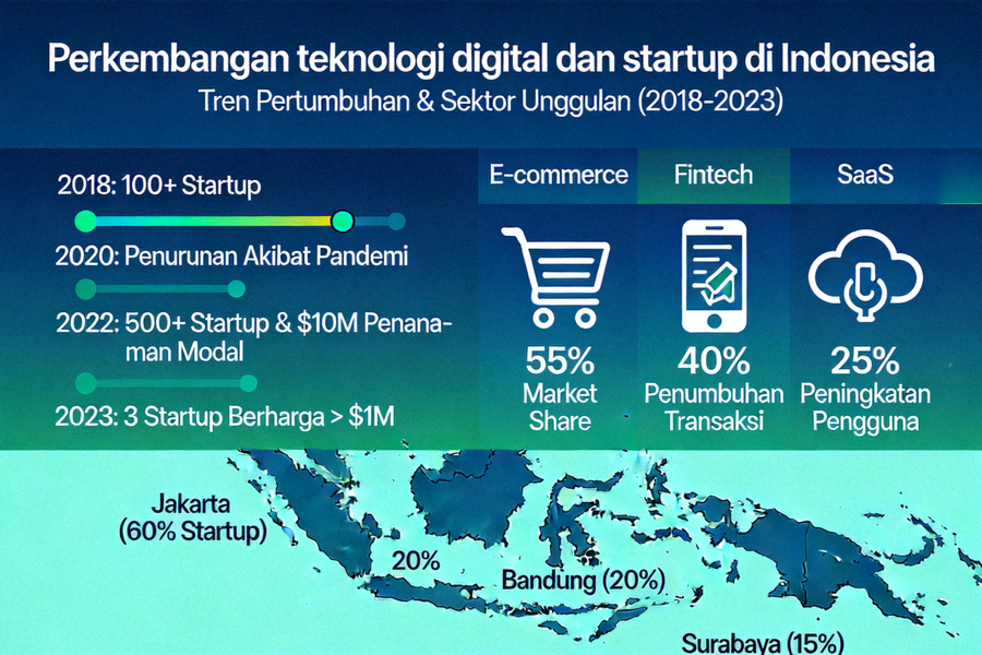 Perkembangan teknologi digital dan startup di Indonesia